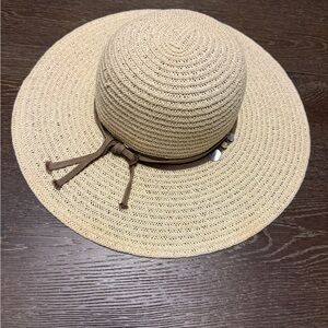 Stanley Cream Sun Hat with Brown Band
